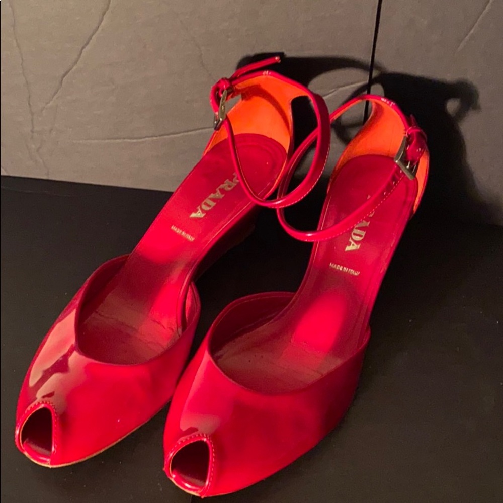 Prada Patent Leather Sandals